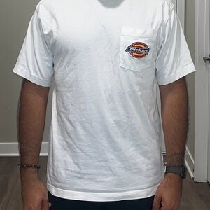 Dickies White Short Sleeve Tee with Logo